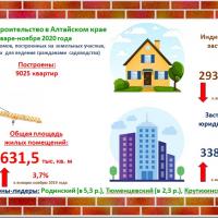 Жилищное строительство в Алтайском крае в январе-ноябре 2020 года